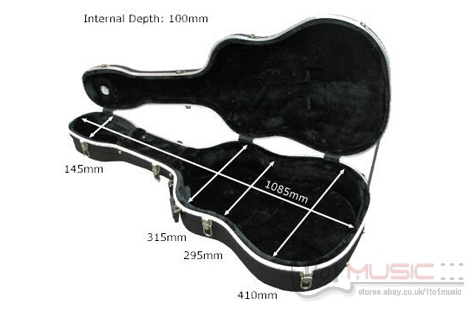 Deluxe Acoustic Guitar Case / Hardcase with built in thermometer and